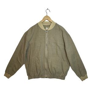 TERRITORY AHEAD 100% Cotton Khaki Bomber Jacket Size Large